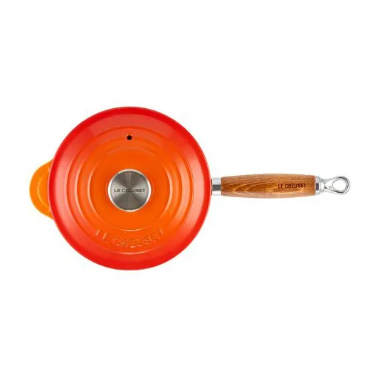 Le Creuset steelpan met houten handvat 1,8 l, Volcanic Le Creuset