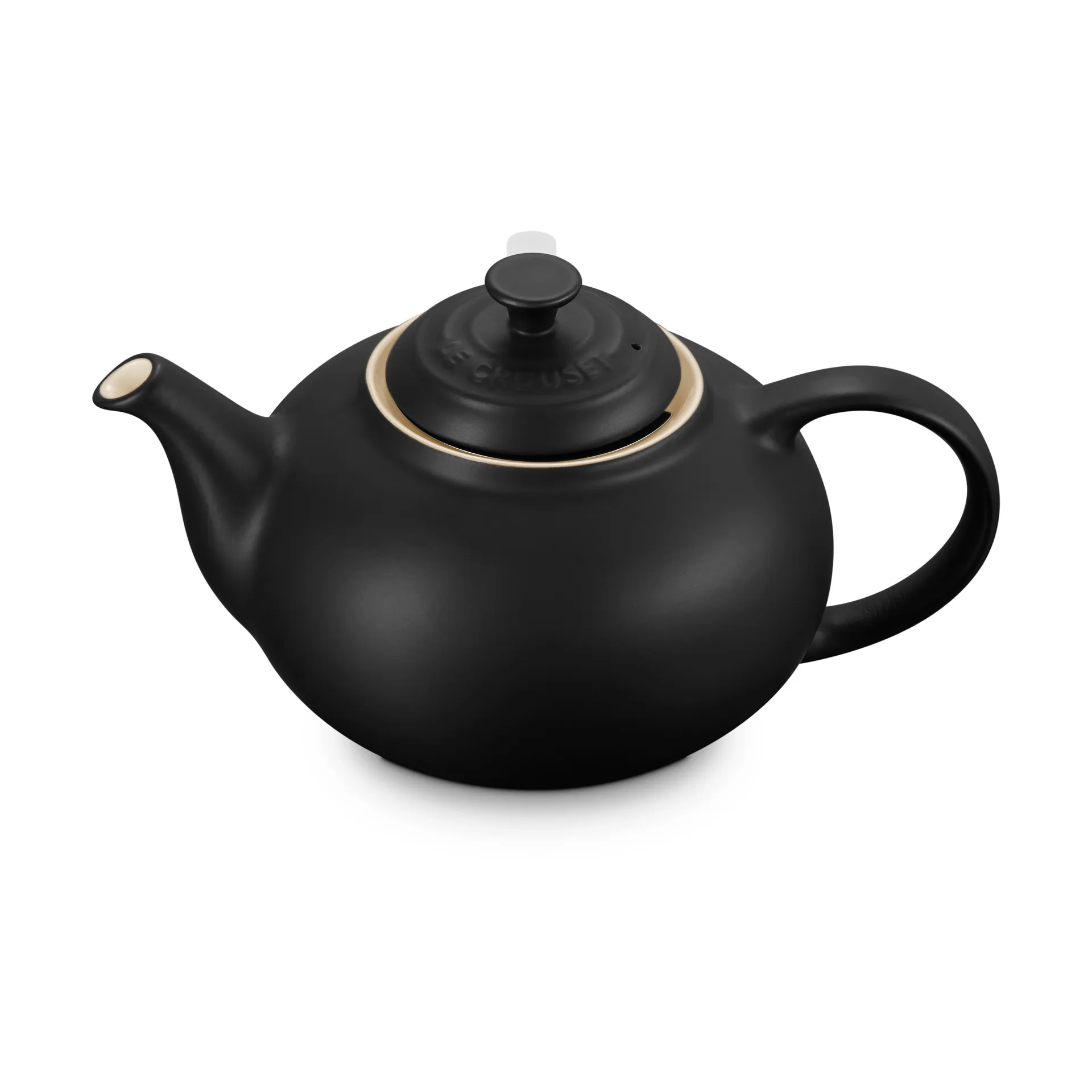 Le Creuset theepot, Matte Black, med sil, 1,3 L Le Creuset