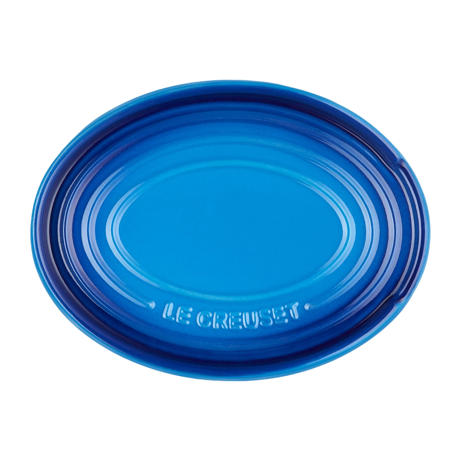 Ovale houder voor pollepel, Azure blue Le Creuset