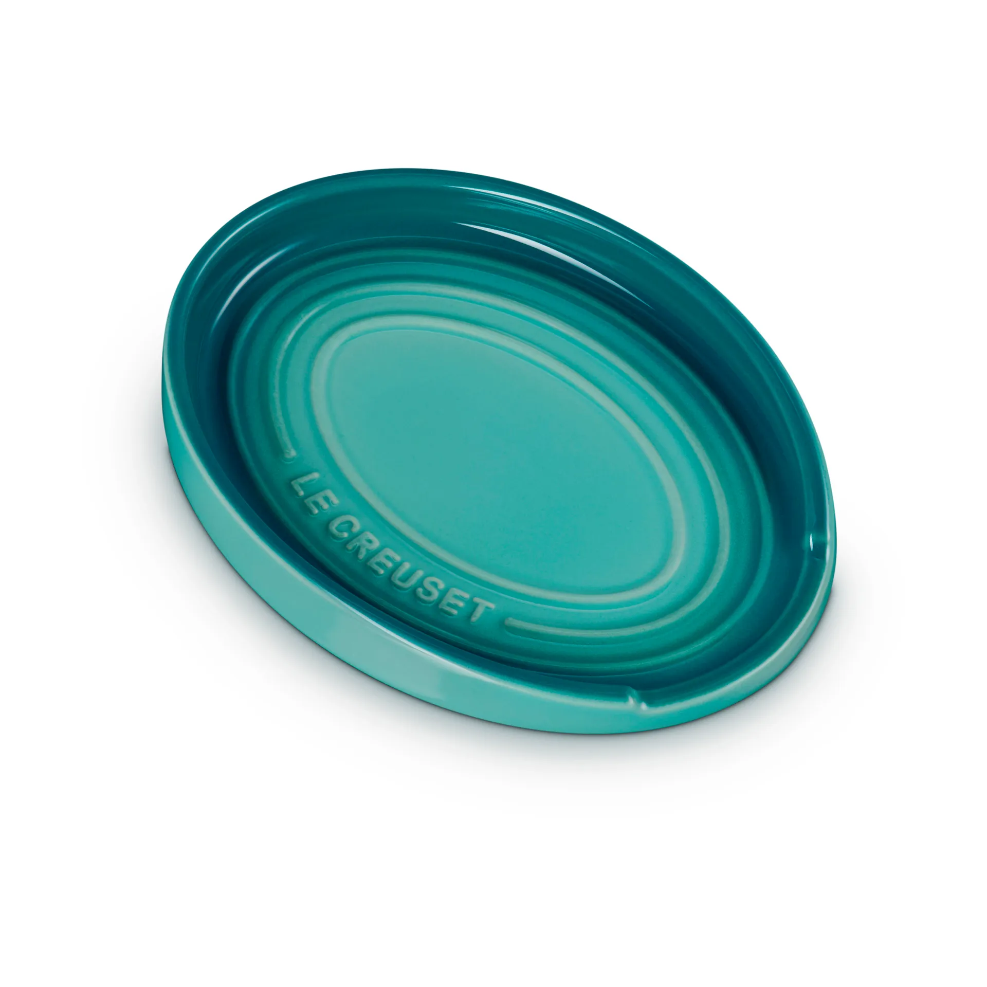 Ovale houder voor pollepel, Bleu Riviera Le Creuset