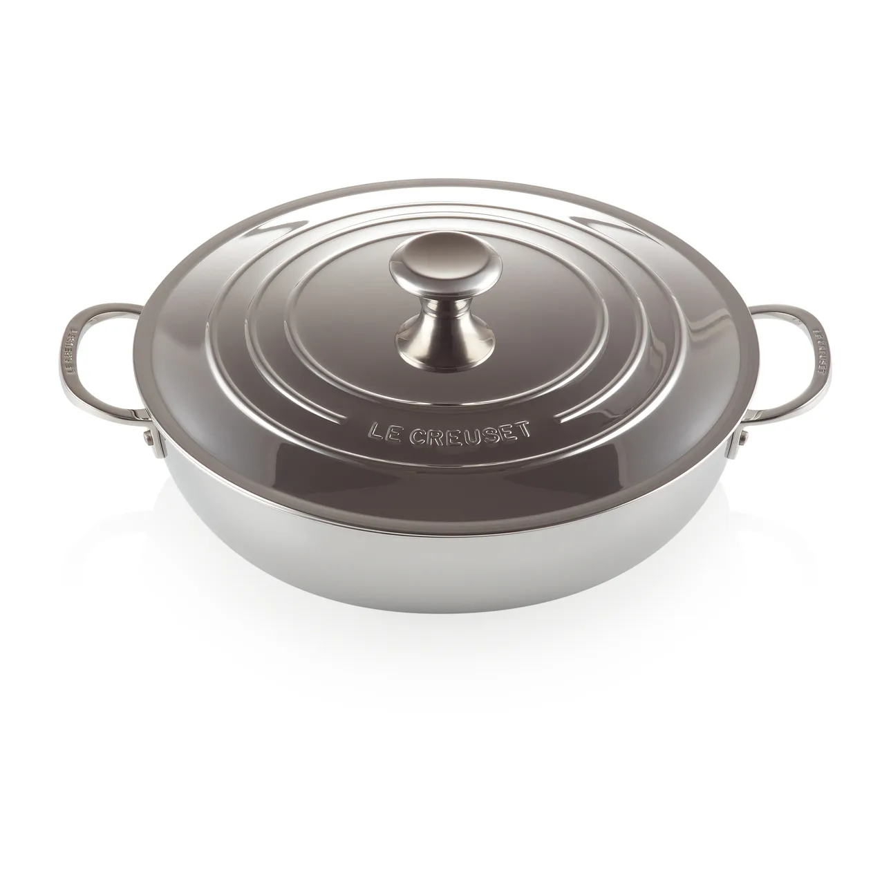 Signature 3-Ply lage braadpan met deksel, 4,8 l Le Creuset