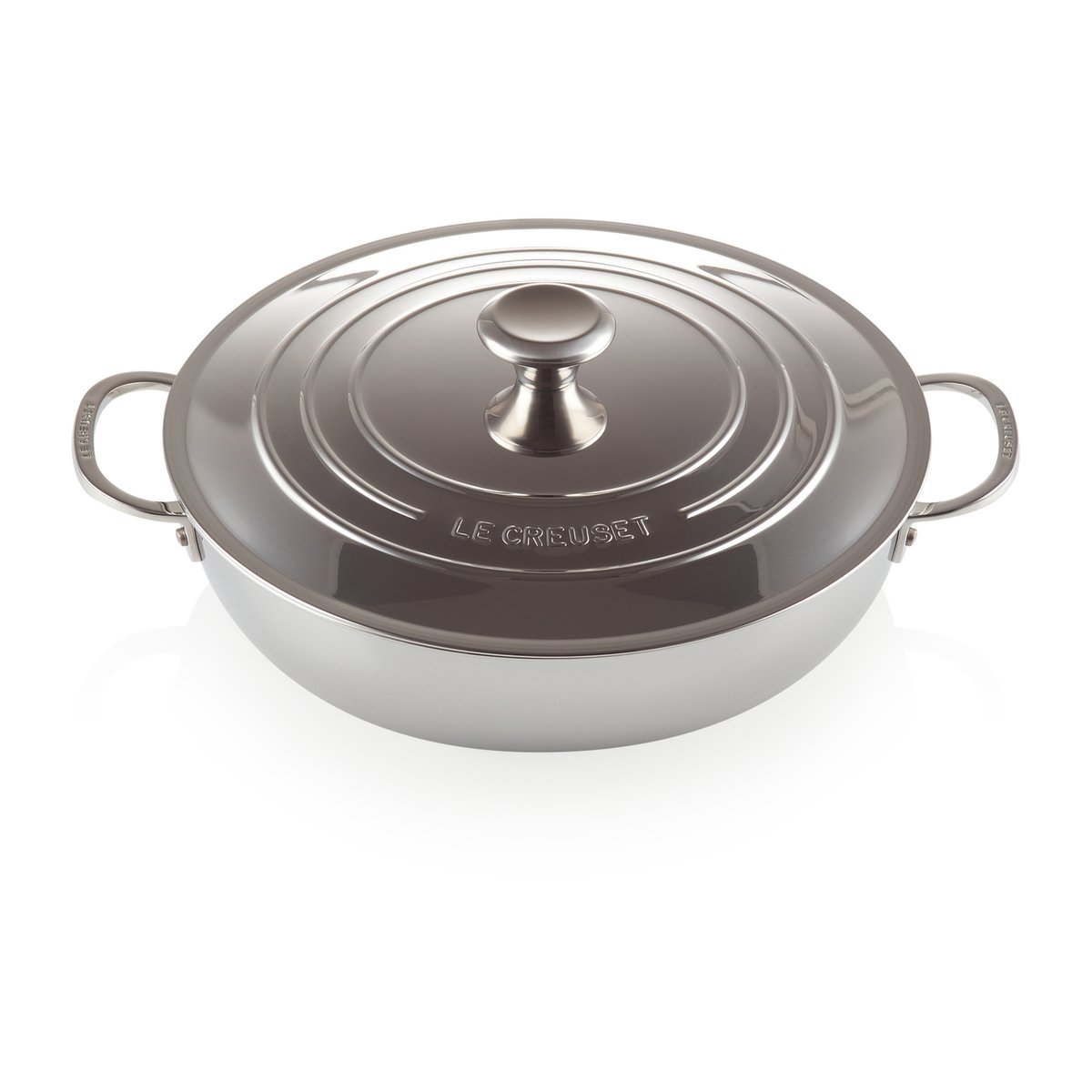 Le Creuset Signature 3-Ply lage braadpan met deksel 4,8 l