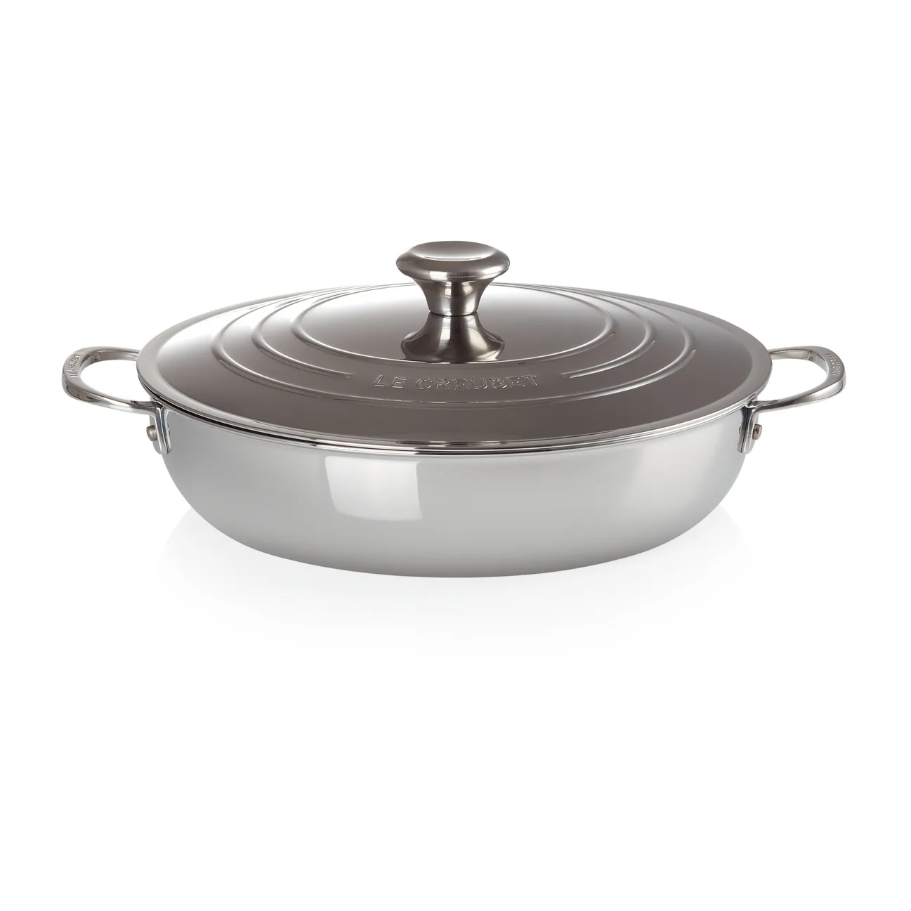 Signature 3-Ply lage braadpan met deksel, 4,8 l Le Creuset
