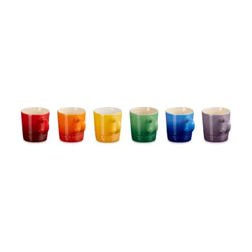 Signature steengoed espressomok 6-delig - Rainbow - Le Creuset