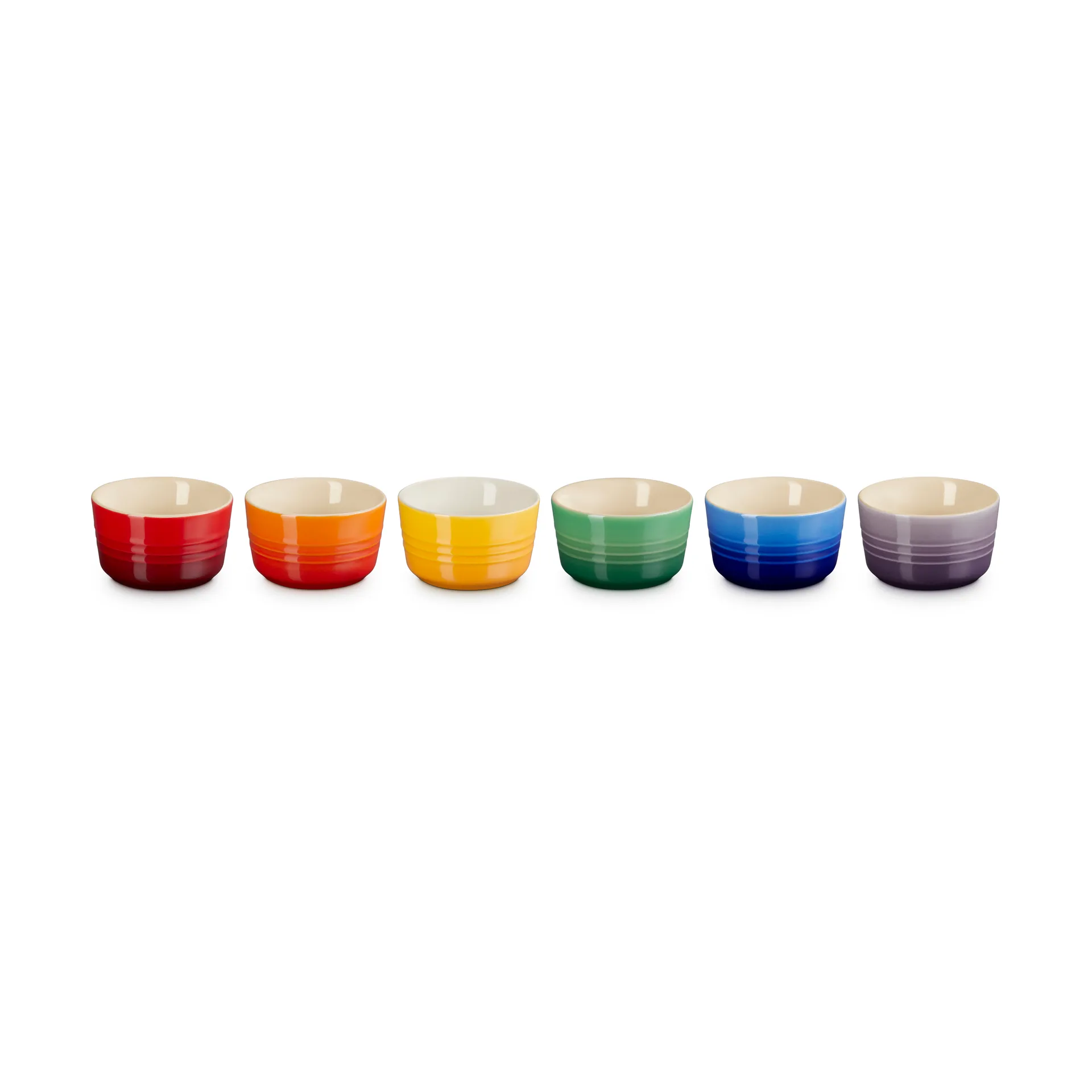 Signature steengoed mini-ramekin 6-delig, Rainbow Le Creuset