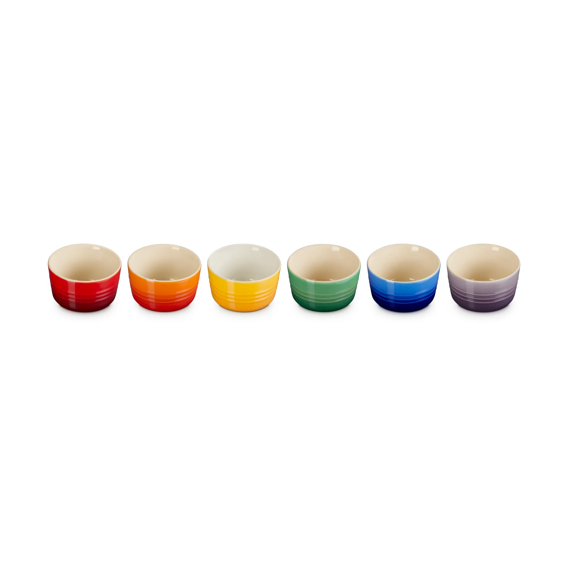 Signature steengoed mini-ramekin 6-delig, Rainbow Le Creuset