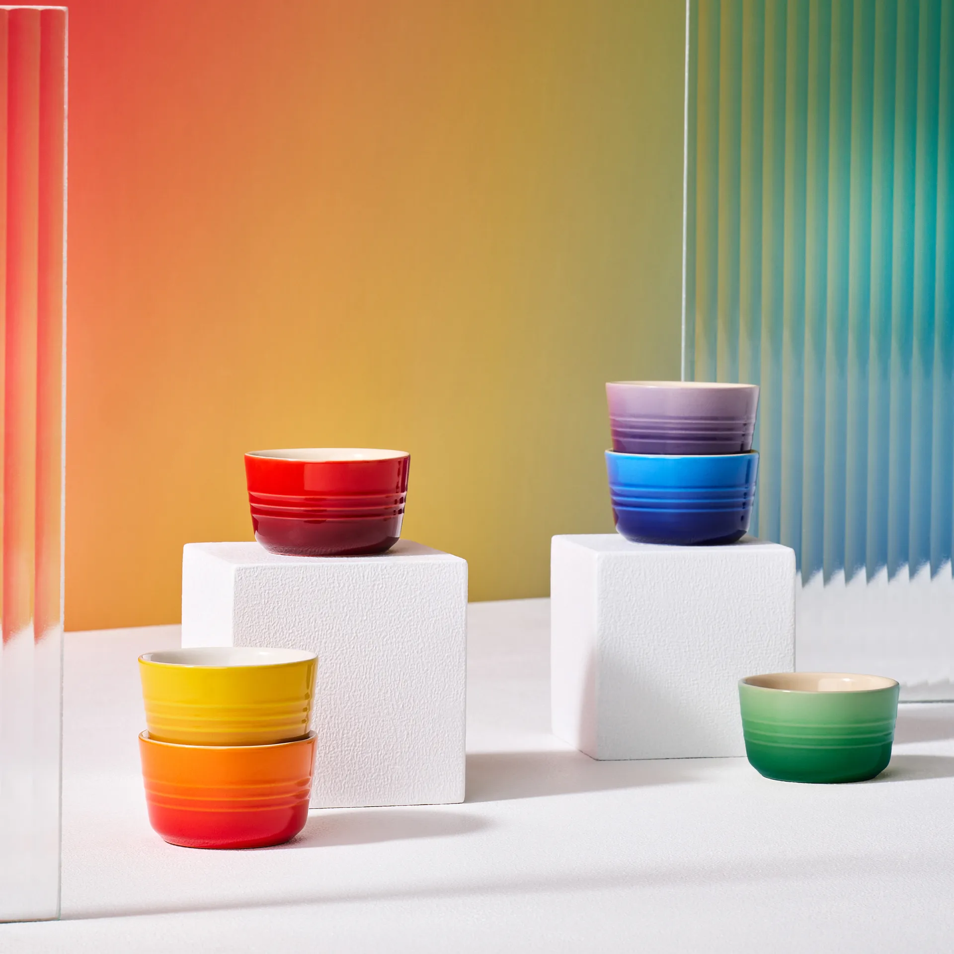 Signature steengoed mini-ramekin 6-delig, Rainbow Le Creuset