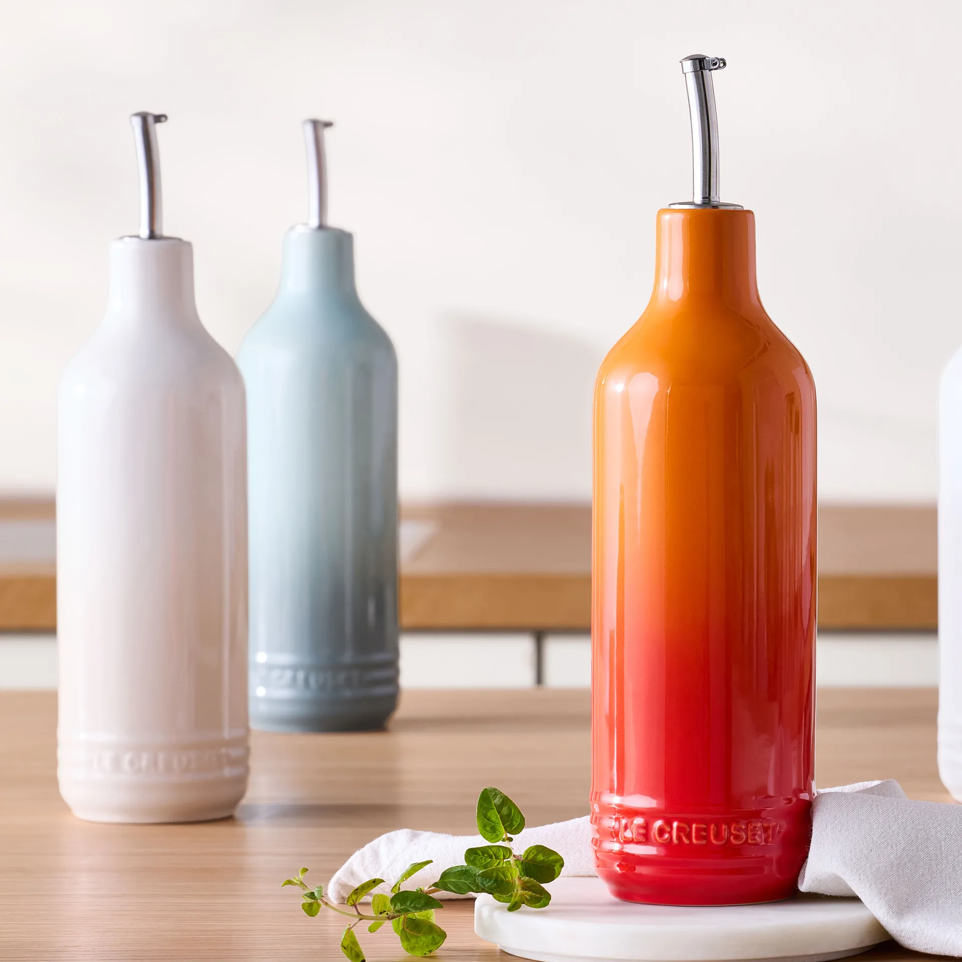 Signature steengoed oliefles 0,6 L, Meringue Le Creuset