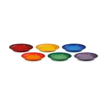 Signature steengoed ontbijtbord 6-delig - Rainbow - Le Creuset