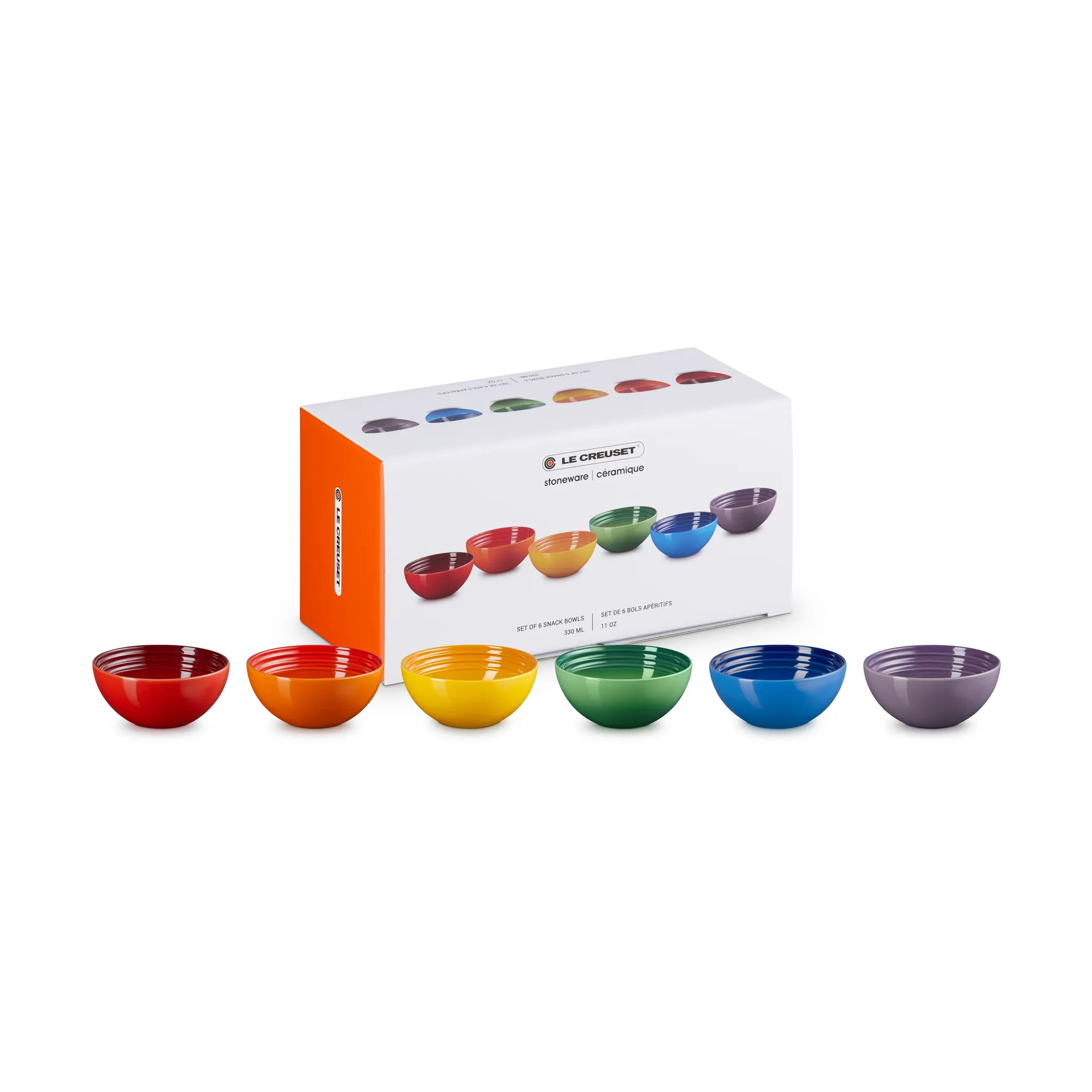 Signature steengoed snackschalen 6-delig, Rainbow Le Creuset