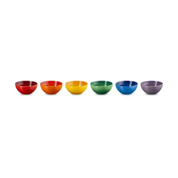 Signature steengoed snackschalen 6-delig - Rainbow - Le Creuset