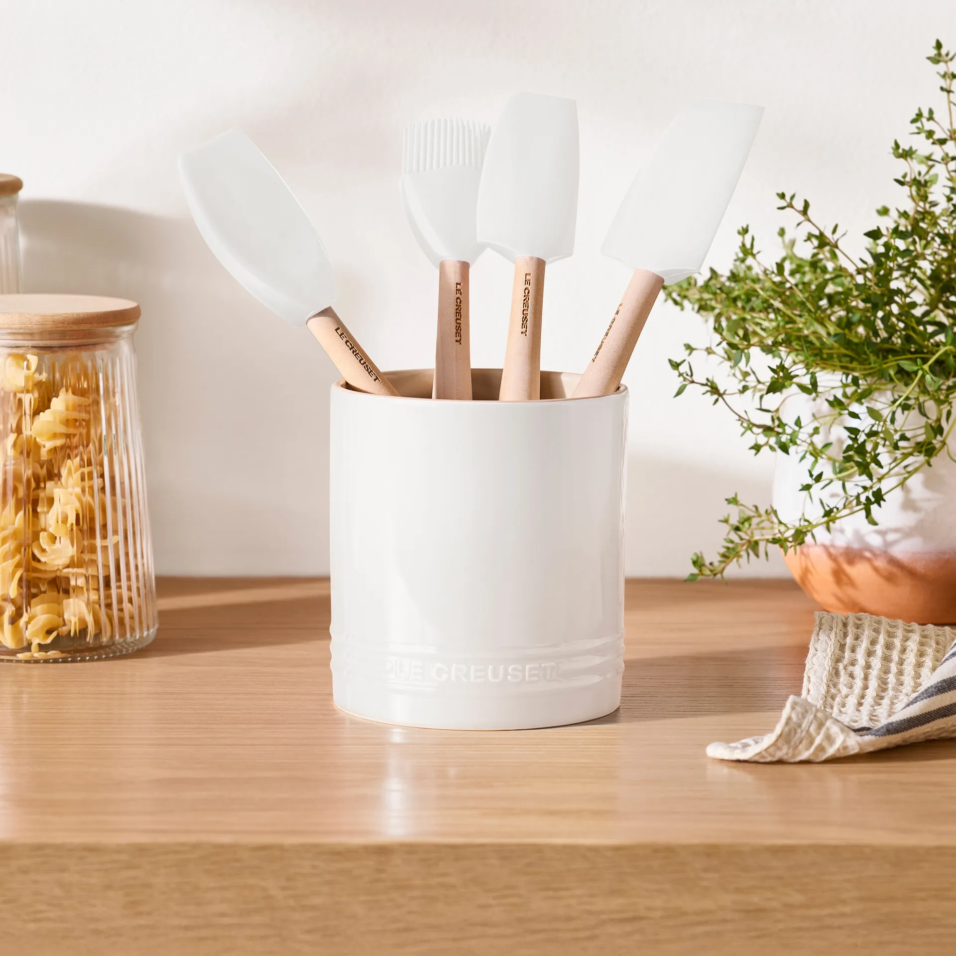 Signature stoneware bestek- en keukengerei-mok 1.1 L, White Le Creuset