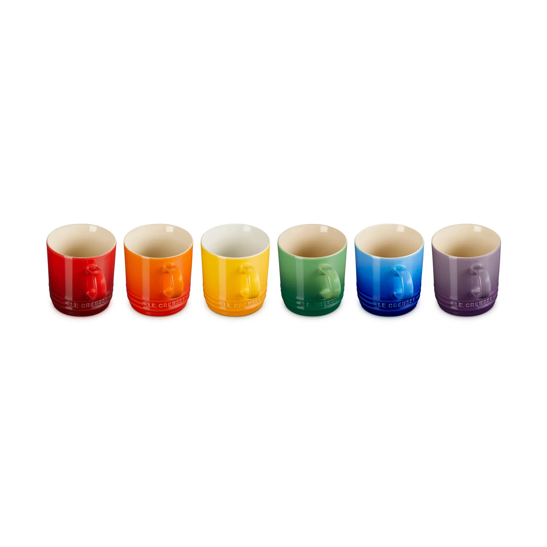 Signature stoneware koffiemok 6-delig, Rainbow Le Creuset