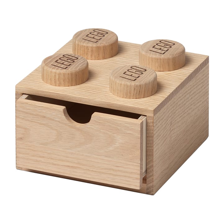 LEGO houten opbergdoos bureau 4 - Gezeept eikenhout - Lego