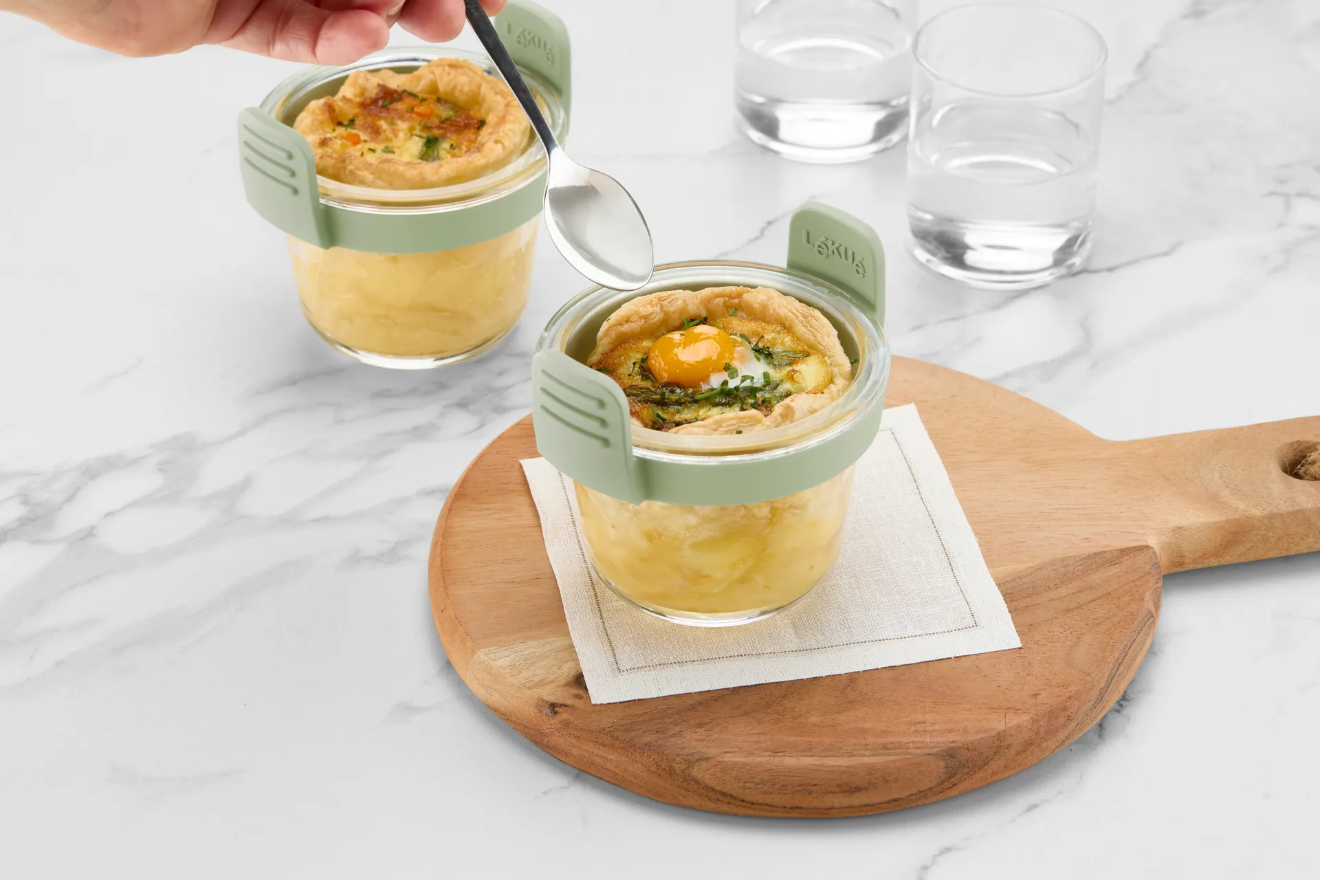 Lékué Airfryer mini glazen cups 4-pack, Transparent Lékué