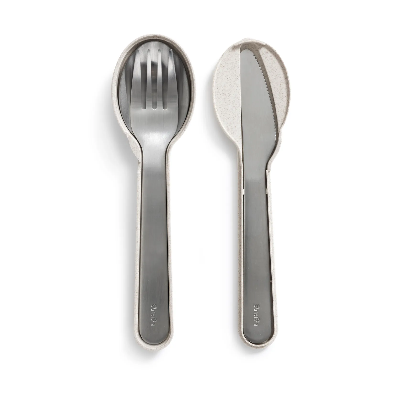 Lékué bestekset met etui 5-delig, Beige Lékué