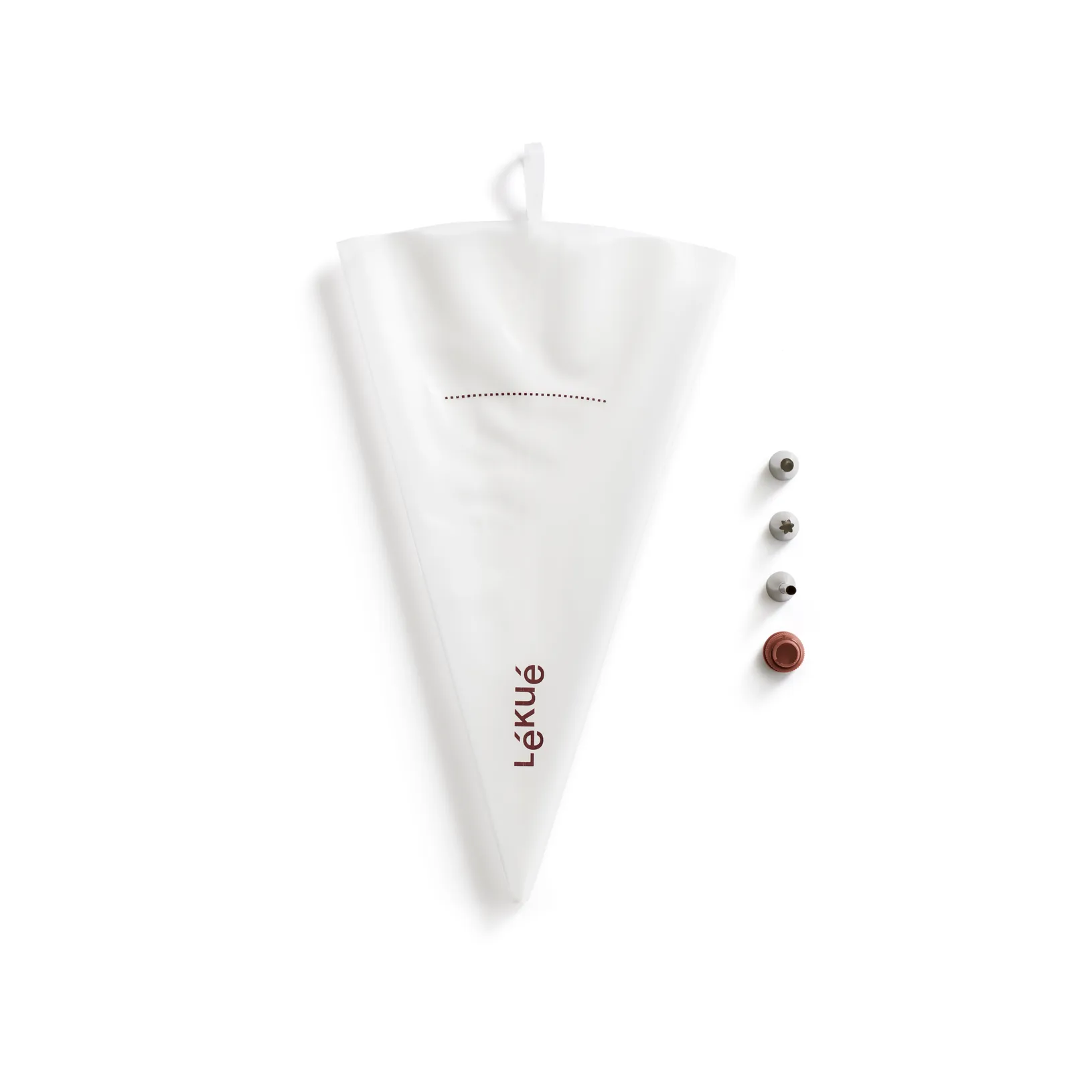 Lékué herbruikbare spuitzak met 3 opzetstukken, Transparant Lékué