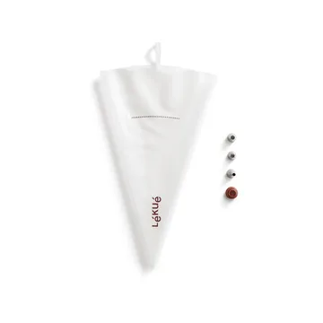 Lékué herbruikbare spuitzak met 3 opzetstukken - Transparant - Lékué