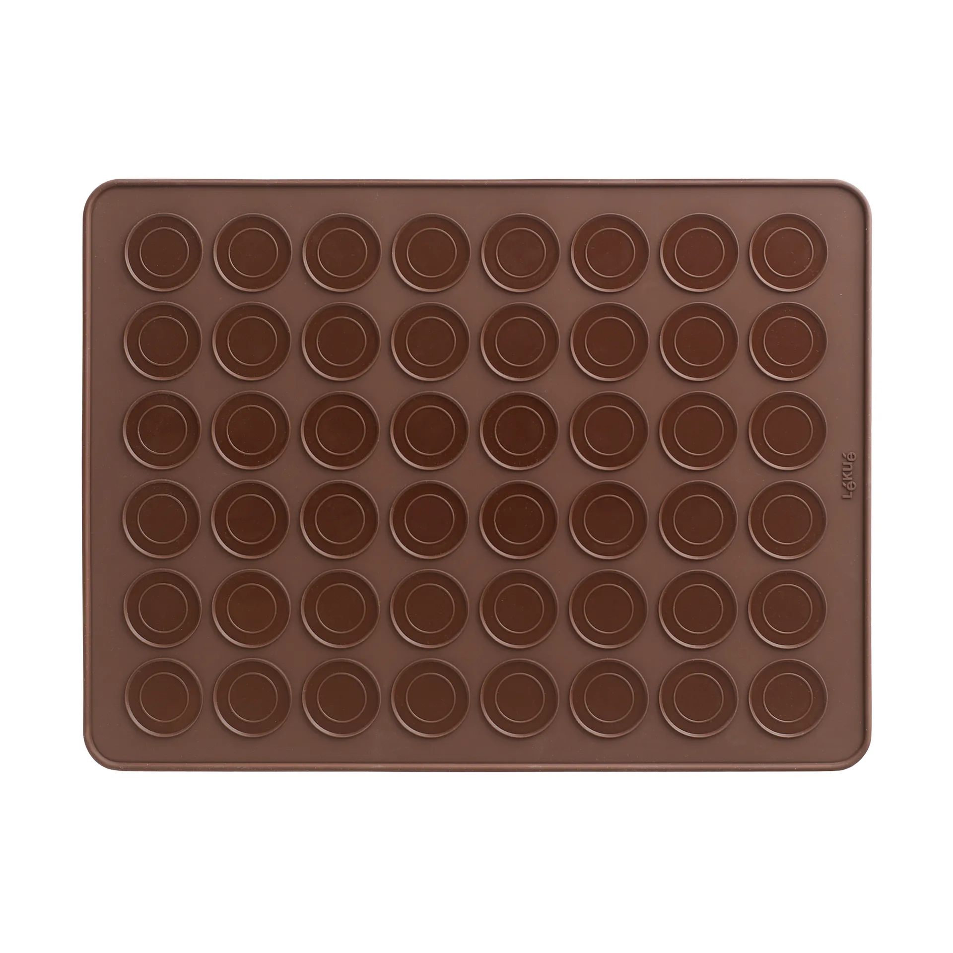 Lékué macarons bakmat siliconen 40 cm, Bruin Lékué