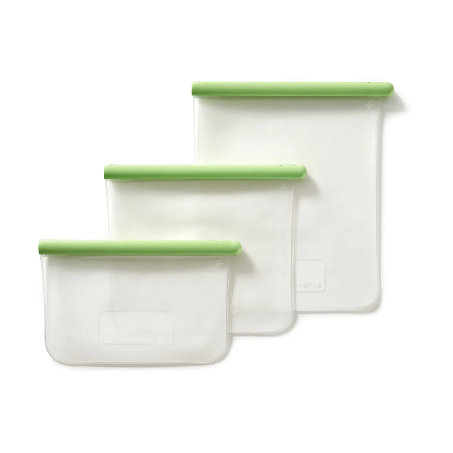 Lékué platte herbruikbare zak 3-delig, Groen Lékué