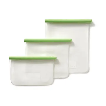 Lékué platte herbruikbare zak 3-delig - Groen - Lékué