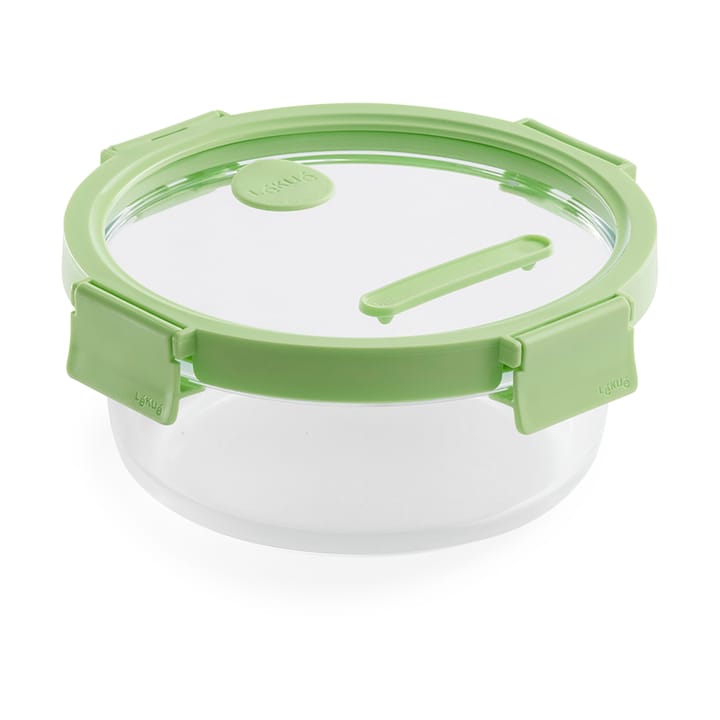 Lékué ronde glazen lunchbox 0,95 L - Groen - Lékué