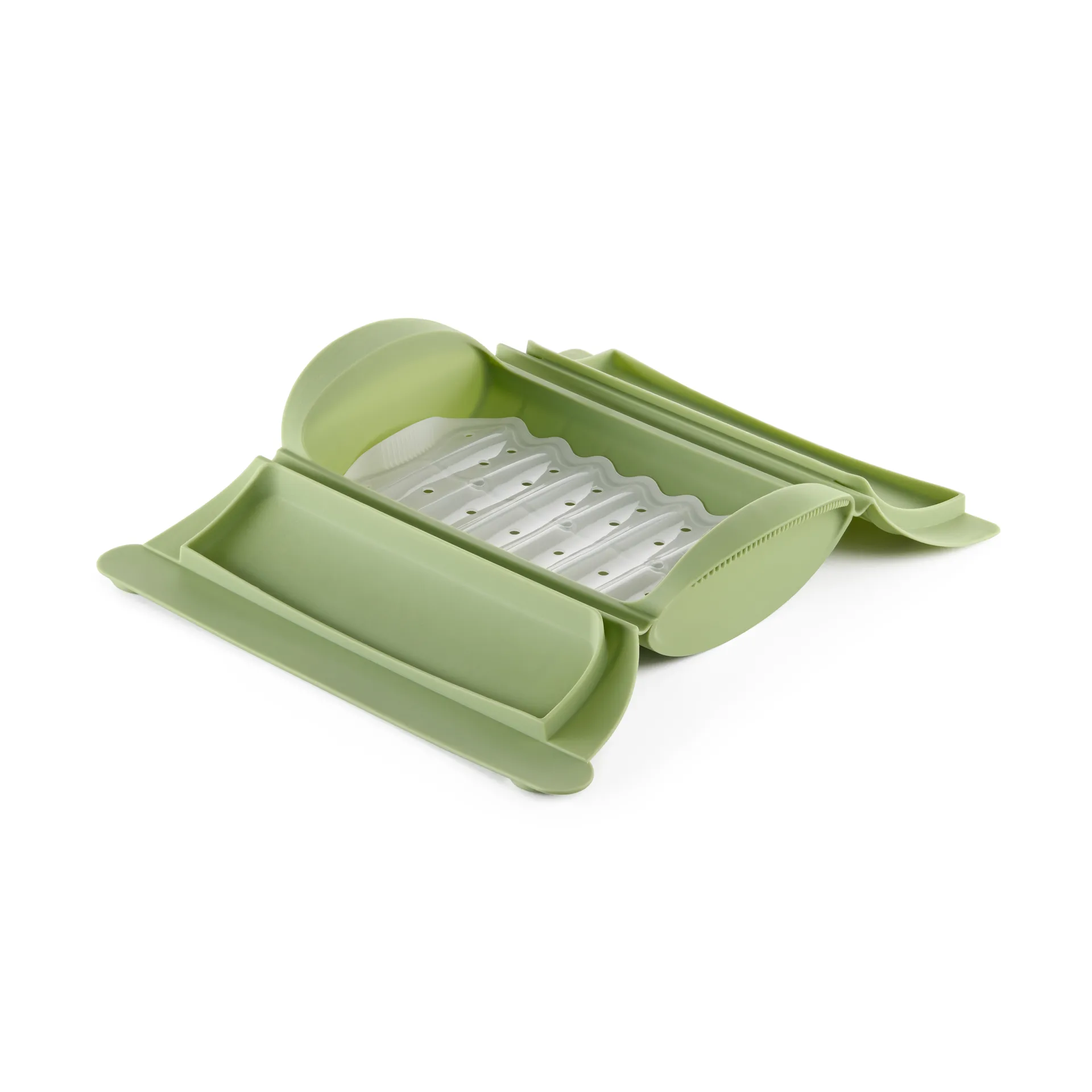 Lékué stoomkoker, Groen, met tray, 2-pack Lékué