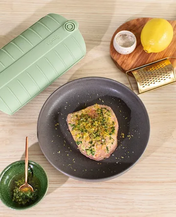 Lékué stoomkoker - Groen, met tray, 2-pack - Lékué