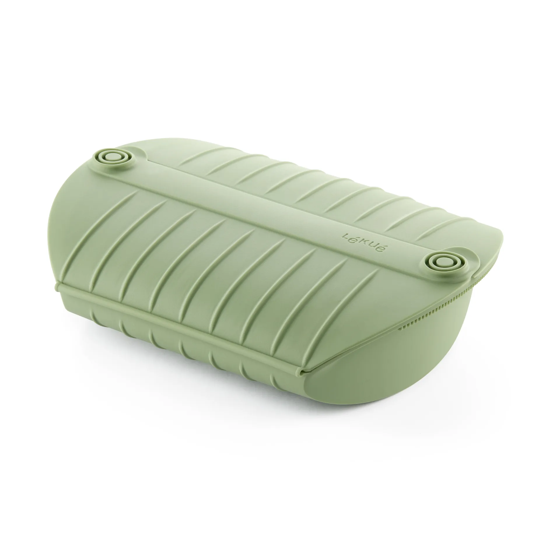 Lékué stoomkoker, Groen, met tray, 4-pack Lékué