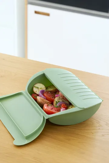 Lékué stoomkoker - Groen, met tray, 4-pack - Lékué