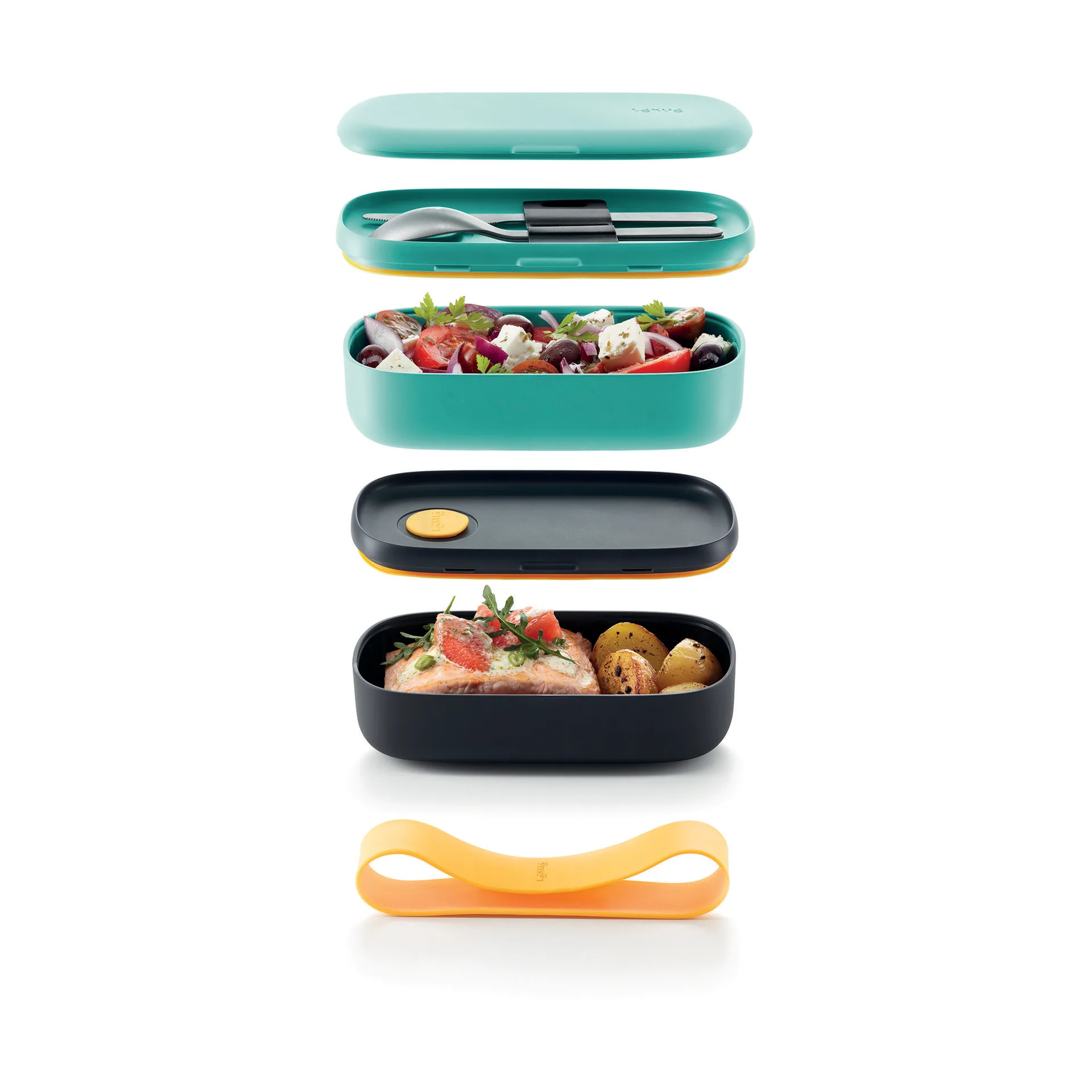 Lékué To Go lunchbox 2-delig, Groen Lékué