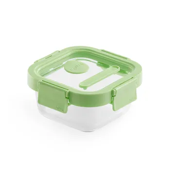 Lékué vierkante glazen lunchbox 0,32 L - Groen - Lékué