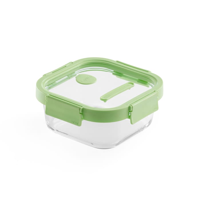 Lékué vierkante glazen lunchbox 0,8 L - Groen - Lékué