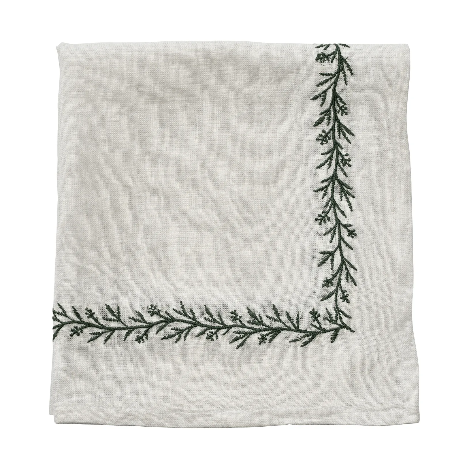 Abella stoffen servet, Wit-groen, 45x45 cm Lene Bjerre