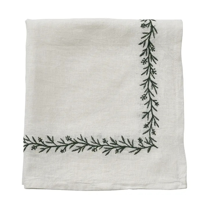 Abella stoffen servet - Wit-groen, 45x45 cm - Lene Bjerre