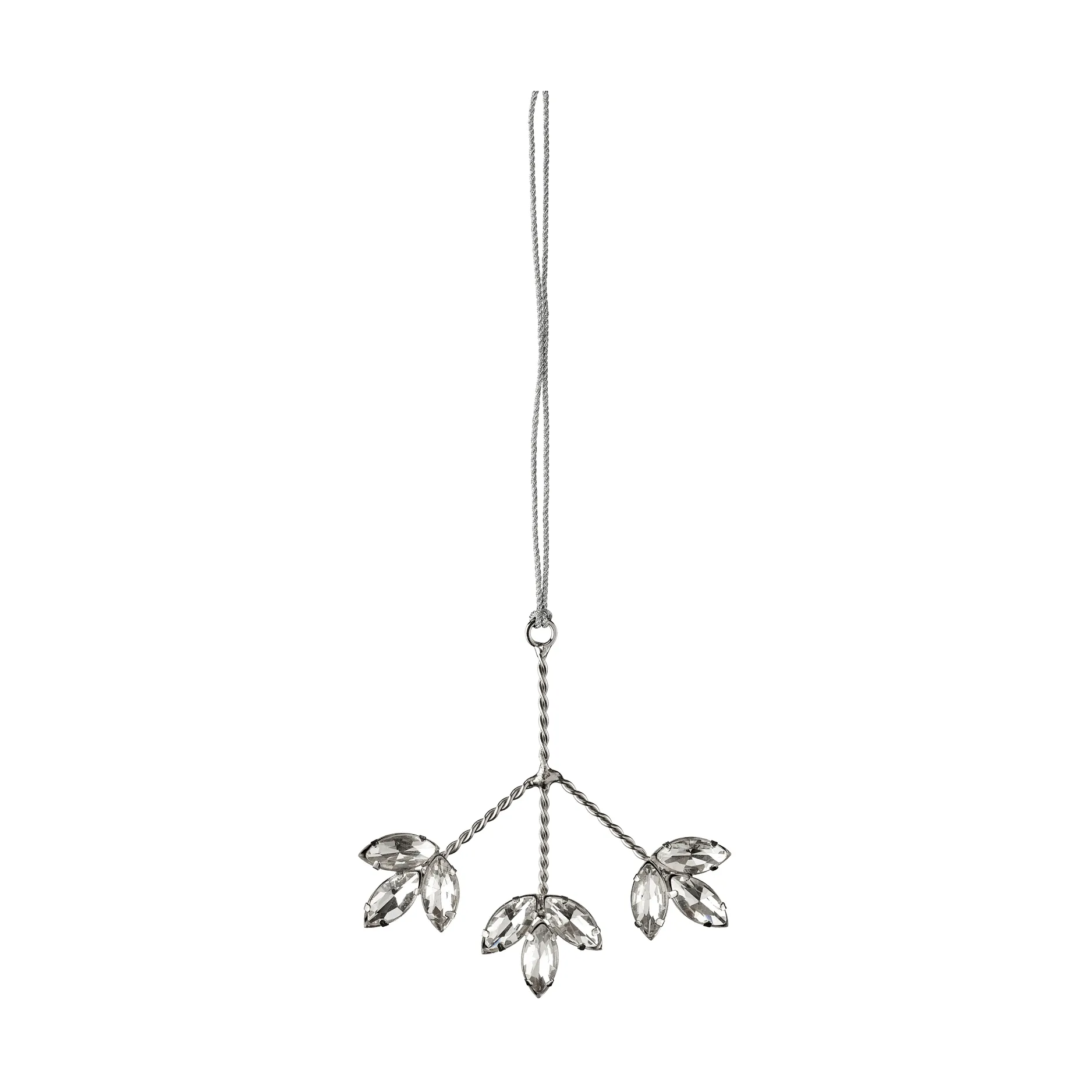 Ada ornament decoratieve hanger, Zilverkleurig, 5x4x10 cm Lene Bjerre