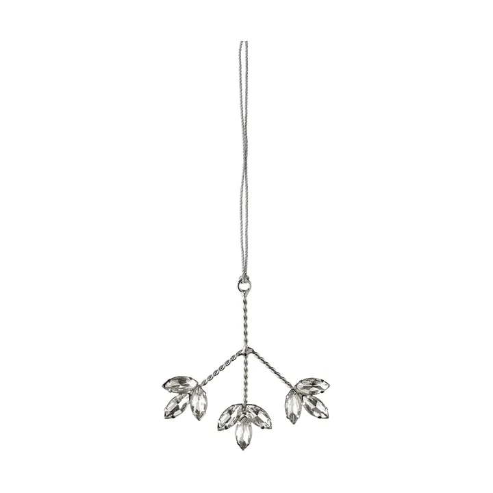 Ada ornament decoratieve hanger - Zilverkleurig, 5x4x10 cm - Lene Bjerre