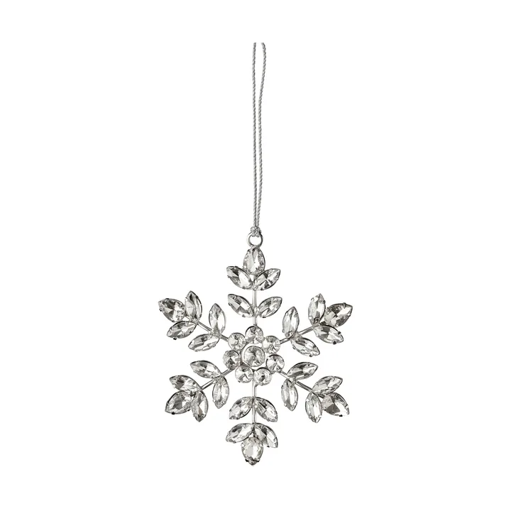 Ada sneeuwvlok decoratieve hanger - Zilverkleurig, 10x10 cm - Lene Bjerre