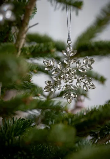 Ada sneeuwvlok decoratieve hanger - Zilverkleurig, 10x10 cm - Lene Bjerre