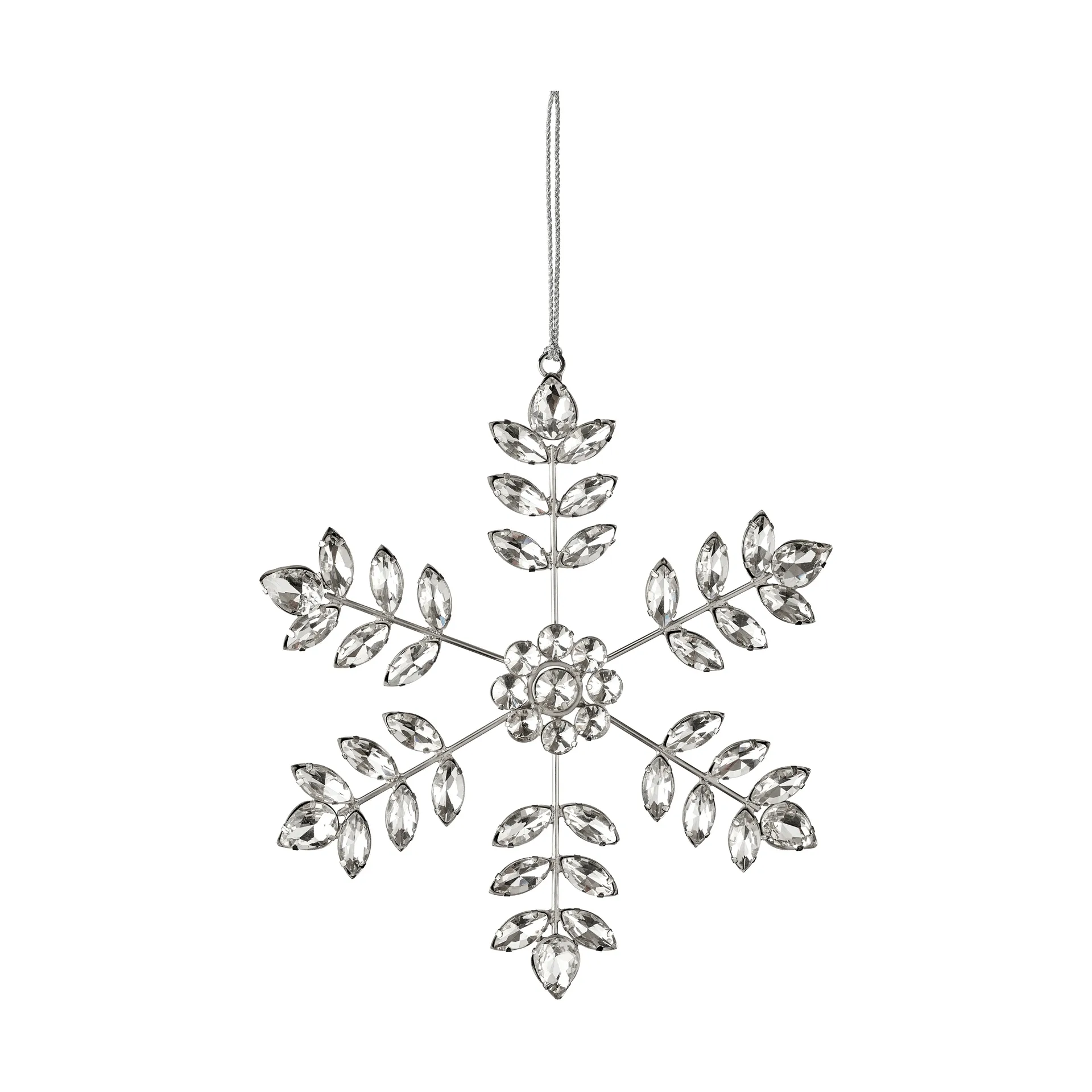 Ada sneeuwvlok decoratieve hanger, Zilverkleurig, 18x18 cm Lene Bjerre