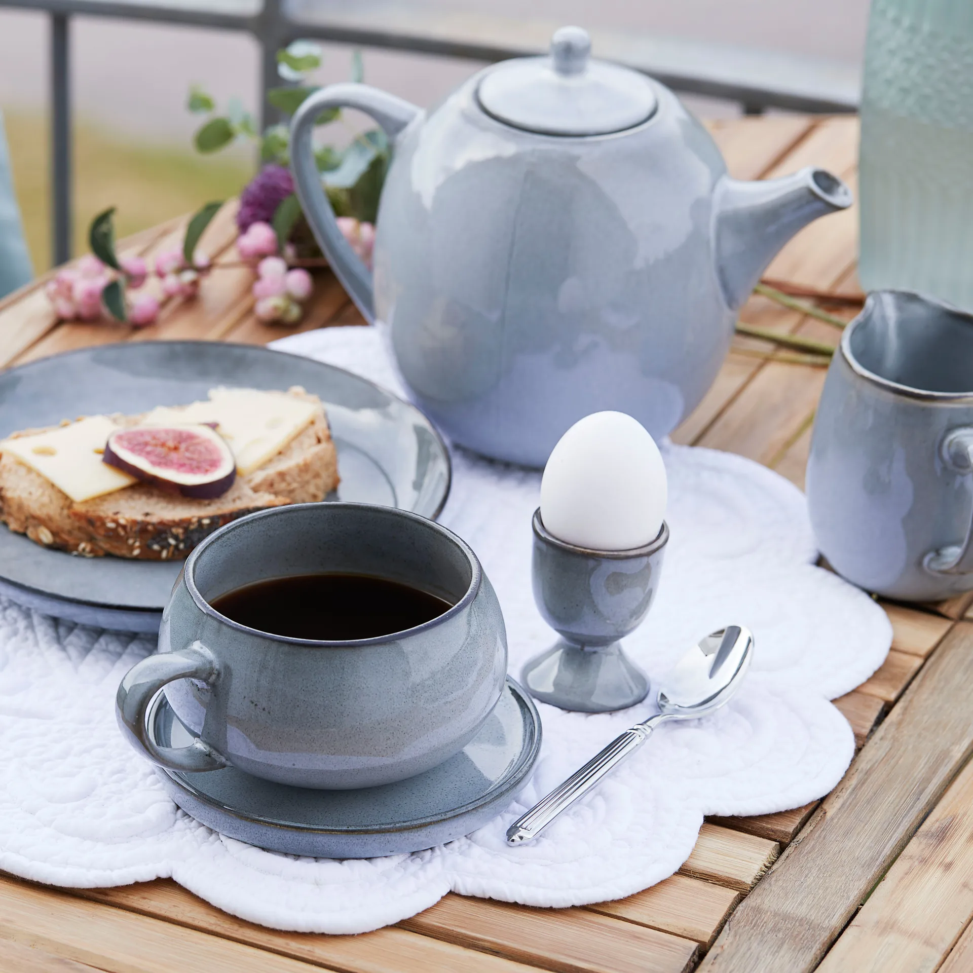 Amera eierdop 6,5 cm, Grey Lene Bjerre