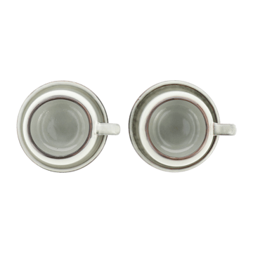 Amera espressokopje met schotel - White sands - Lene Bjerre
