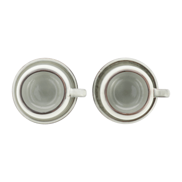 Amera espressokopje met schotel - White sands - Lene Bjerre