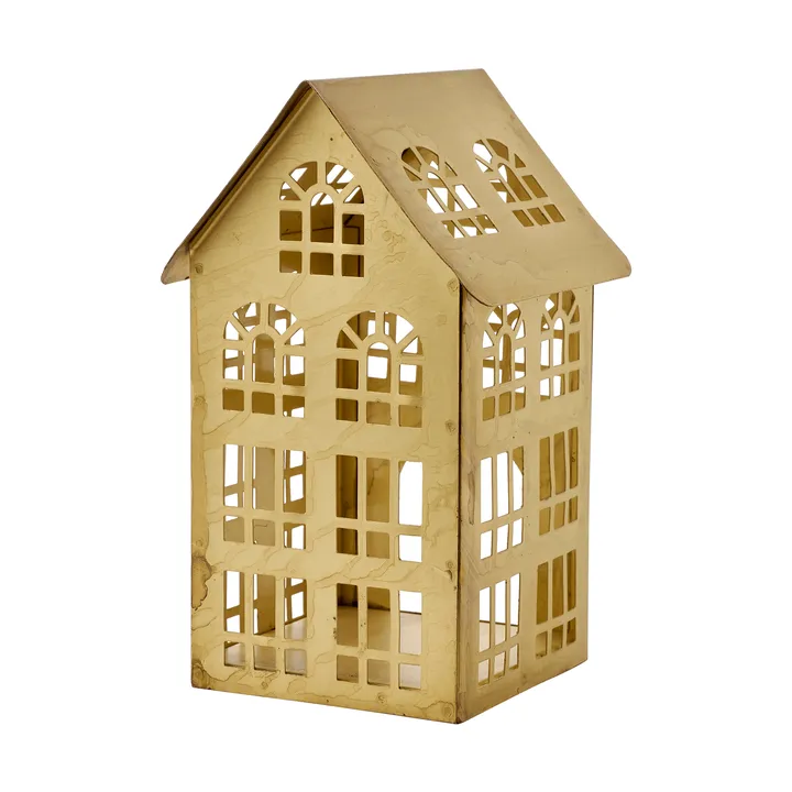 Bolille waxinelichthouder - Goudkleurig, 12x10xH20 cm - Lene Bjerre