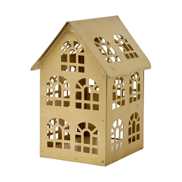 Bolille waxinelichthouder - Goudkleurig, 9x12xH17 cm - Lene Bjerre