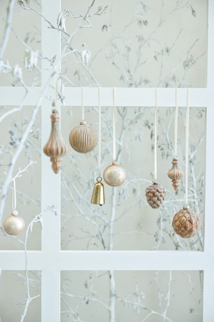 Cadelia kerstbal Ø6 cm, Roos, sneeuwvlok Lene Bjerre