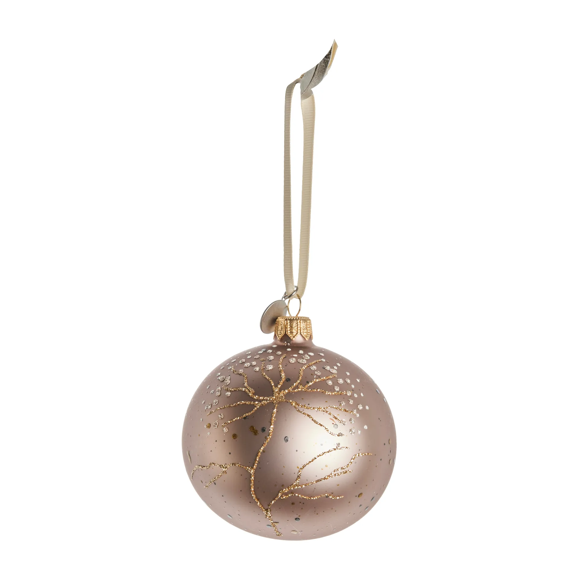Cadelia kerstbal boom Ø8 cm, powder-light gold Lene Bjerre