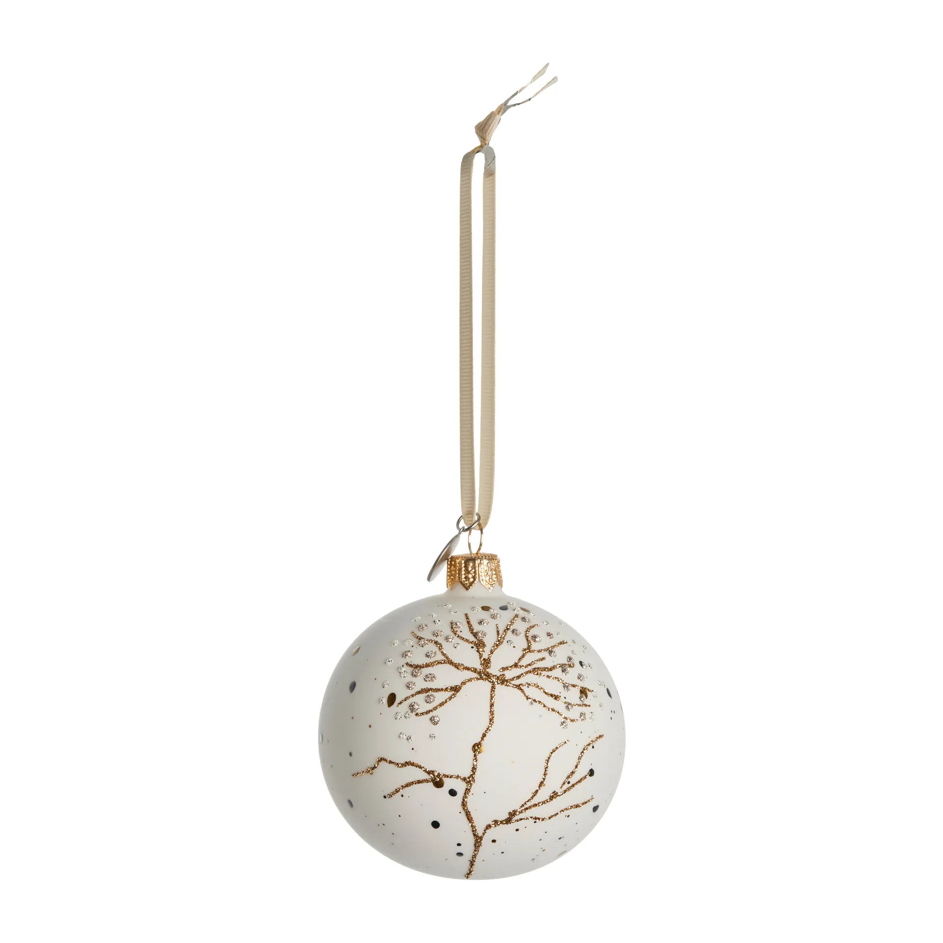 Cadelia kerstbal boom Ø8 cm, white-light gold Lene Bjerre
