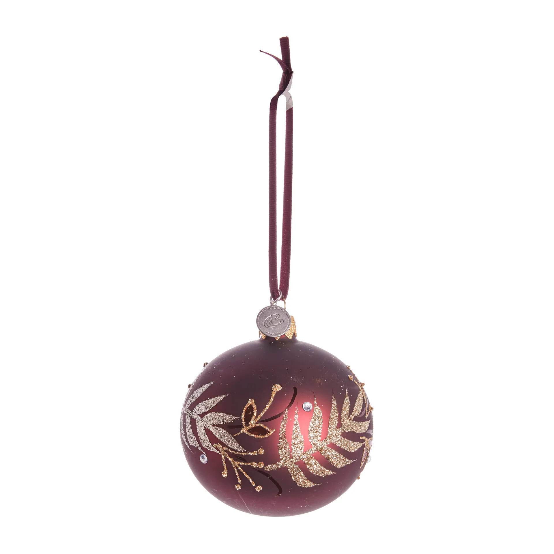 Cadelia kerstbal loofboom Ø8 cm, pomegranate-light gold Lene Bjerre