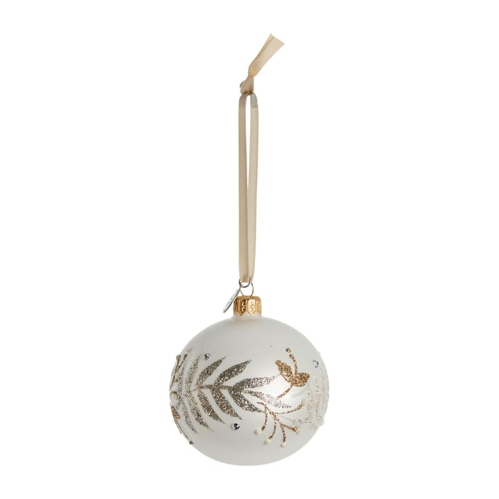 Cadelia kerstbal loofboom Ø8 cm - white-silver - Lene Bjerre